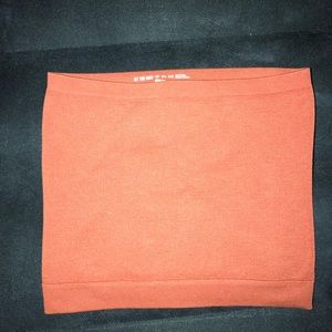 Or From Under Orange Tube Top